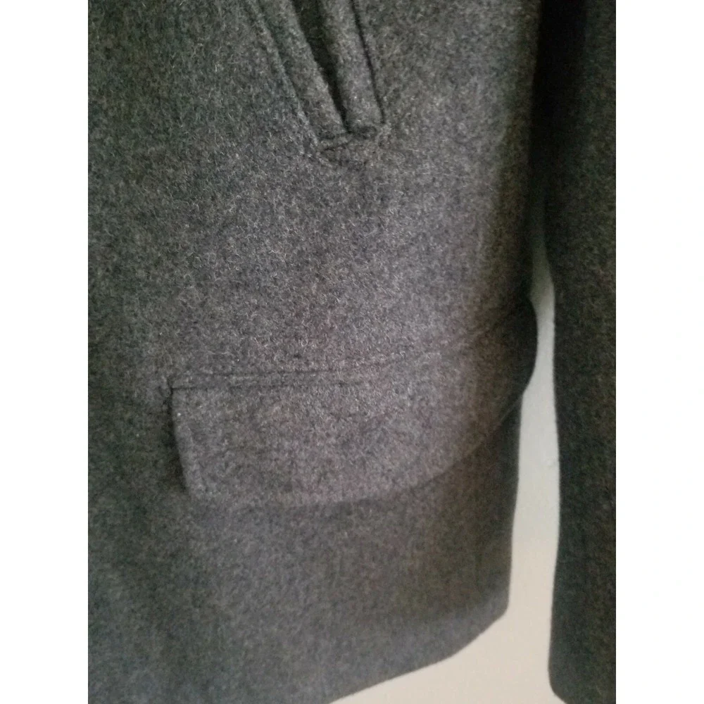 GAP Women Wool Blend Jacket Coat Peacoat Sz M Gray double breasted lined